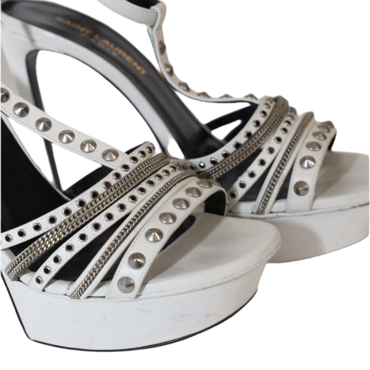 Saint Laurent Leather T-Strap EU 37