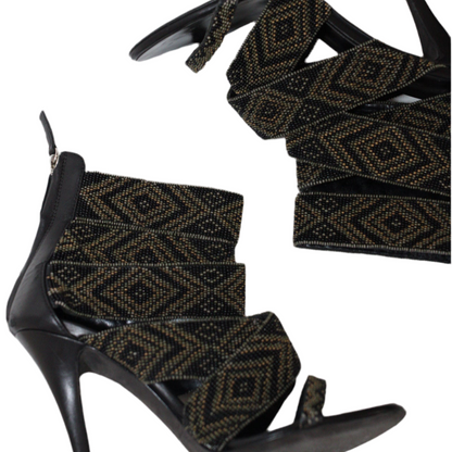 2010 Giuseppe Zanotti x Balmain Beaded Sandal EU 37