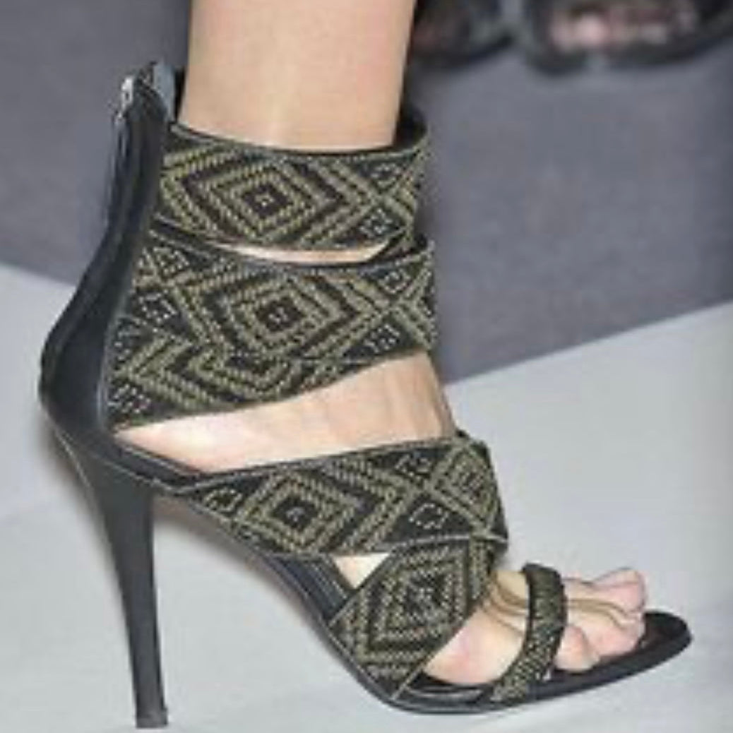 2010 Giuseppe Zanotti x Balmain Beaded Sandal EU 37